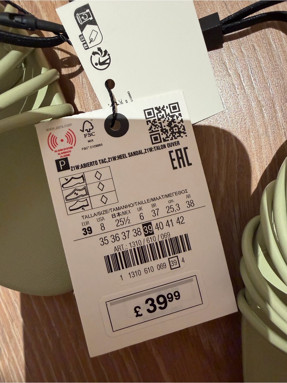 Zara Women’s Strappy Knot Mule - Sage Green - Picture 4 of 6